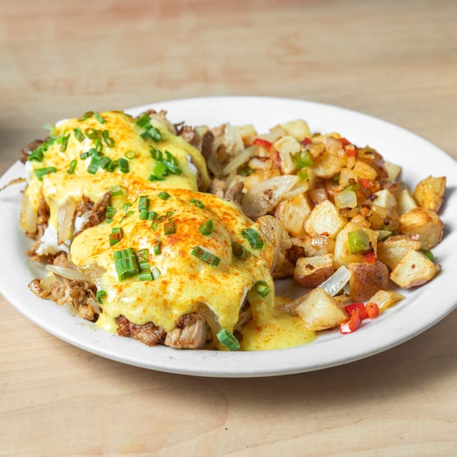 Carnitas Benedict.